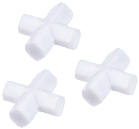 sourcing map 3Stk. Magnetischer Rührer Mischer Rührstab 25mm(1) Kreuz Form Magnet Weiß