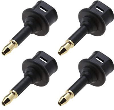 VGOL 4pcs 3.5mm Adaptateur Mini Toslink Fibre Optique Numérique Toslink vers Prise Jack Femelle vers Mini Adaptateur de Connecteur Audio Optique Mâle pour l'audio