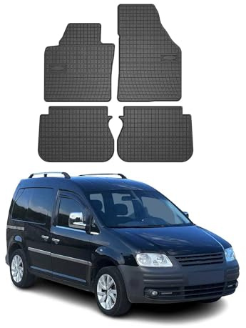 OMAC Fußmatten für VW Caddy 2003-2020 Gummi 4tlg Schwarz | Automatten, Gummimatten, Allwetter, Antirutsch, fahrzeugspezifisches Produkt, wasserdicht