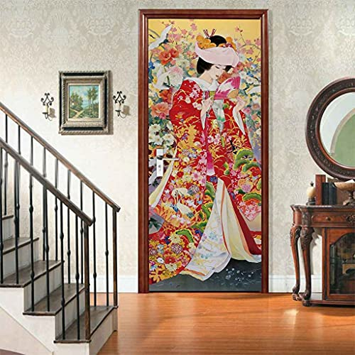 JGCAI Türposter Türfolie 3D Türtapete PVC Türtapeten Türaufkleber Türsticker 95x215cm Klassische Figuren Poster Selbstklebend Türaufkleber Wandbild Für Tür Wohnzimmer Schlafzimmer Küche