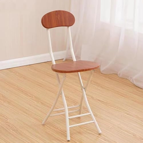 Sgabello Pieghevole Con Schienale,Sgabello Da Bar for Cucina Sgabello Pieghevole Portatile In Legno Con Poggiapiedi,Sedia Stabile Pieghevole for La Colazione Domestica Sala D'arte Bar-Noce 75*45cm ( C