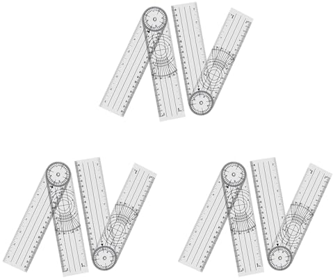 Pyugxab 12 Stück Goniometer Physiotherapie 360 Grad Rotation Winkelmesser Physiotherapie PVC für Physiotherapie, Sporttherapie
