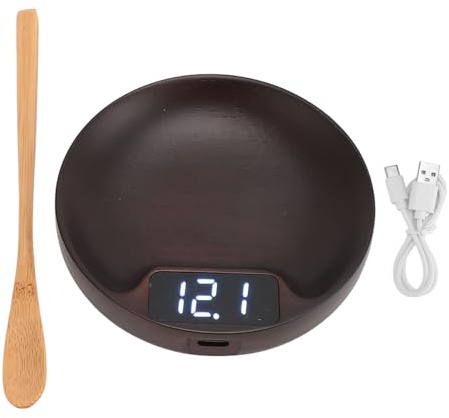 Teewaage aus Holz, 0,1 G Genauigkeit, Wiederaufladbar, Digitales Elektronisches Küchenzubehör, Ideal für Tee, Kaffee, Kochen