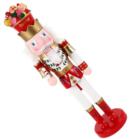 PRETYZOOM Decoración Navideña De Madera Nutcracker De Adorno De Navidad para Escritorio y Mesa Muñeco De Madera y