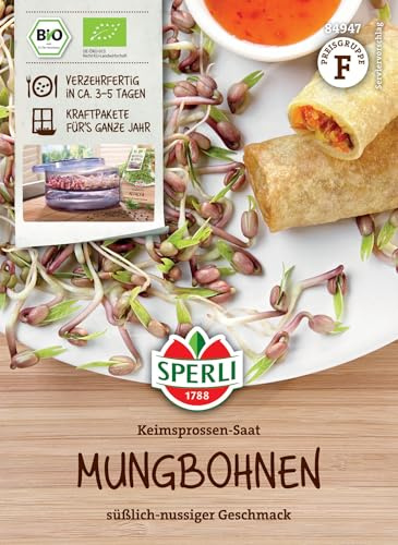 Sperli Keimsprossen-Saat Mungbohnen 84947, Keimsprossensaat | Schnelle Anzucht, für asiatische Gerichte, Sprossen Anzucht