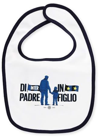 FC Internazionale Milano S.p.A. Bib, Baby-Lätzchen Uni Kinder, Weiß, Einheitsgröße, Vater/Sohn