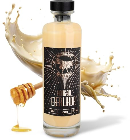 HonigStaub Honig-Gin Eierlikör 500ml - Eierlikör mit Honig - Osterlikör aus Sachsen - Honiglikör
