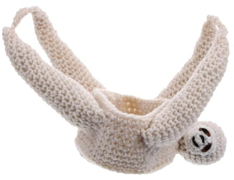 Abaodam Cotton Rope Sloth Pendant Crochet Planter Modern Wall Hanging Decor for Indoor Outdoor Use