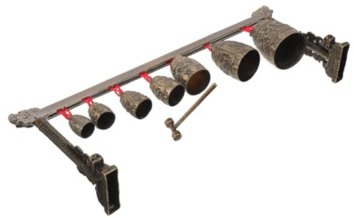 HAMPPLIES Chinesisches Einzelner Glockenform aus Zinklegierung Glockeninstrument mit Antikem Vintage Stil für Verbesserten Fokus und Rhythmus zur Dekoration im Büro und Zuhause