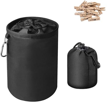 KPSRFG 2Pcs Peg Bag for Washing Line - Large Waterproof Clothes Pegs Organiser with Drawstring Closure, Spacious Oxford Fabric Storage Bag for Outdoor, Laundry & Household Use