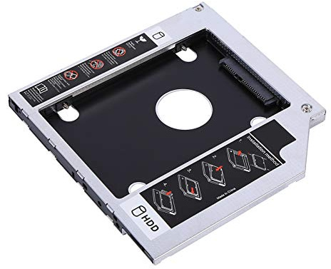 Adaptateur Double Amorçage pour Disque Dur SSD 9,5 Mm en Aluminium, Boîtier pour Baie de Lecteur Optique pour Ordinateur Portable, Boîtier Universel pour Baie de Disque Dur
