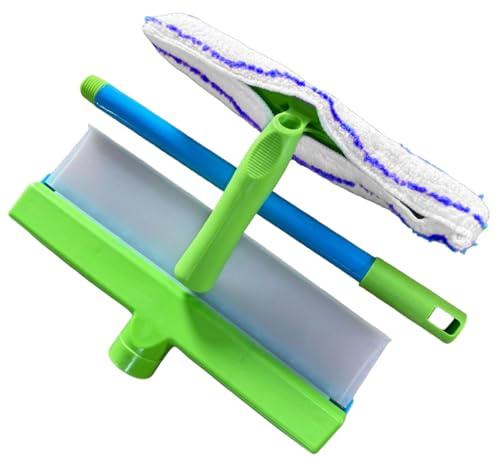 Kit lavavetri doccia in vetro, battente in silicone, 30 x 16 x 7 cm, in silicone, professionale ed ergonomico, raschietto per auto, parete, cucina, pavimenti, specchio, casa, bagno, casa