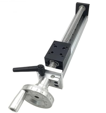 TOSEASTARS LinearfüHrung mit Handrad 300mm Effektive CNC SFU1605 Kugelumlaufspindel Mini Schiebe Lineartisch Hochpräziser für DIY X Y Achse Fräser Graviermaschine Industrielle Werkzeugmaschinen