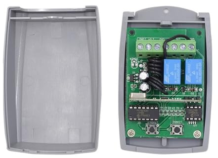 Interruptor receptor de puerta garaje 433.92MH-z; antena y control remoto coche 433MH-z