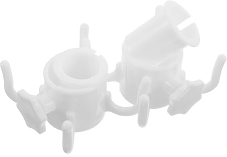 VICASKY Lot de 2 Crochets Suspendre pour Parasol de Plage en Plastique Blanc à 4 Branches Accessoires Polyvalents pour Mât de Parasol Fixation Stable pour Serviettes Chapeaux et