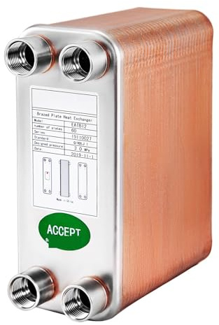 Wärmetauscher, Wärmetauscher 3x7,5 60 Platten Gelötet 316L 1/2 BSP FPT Wärmetauscher TB12 Bierwürzekühler For Wasserheizung