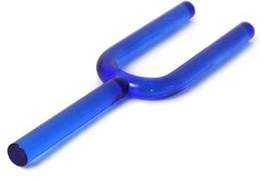 Blaue natürliche Quarzkristall-Klanggabel – 7 Töne (C bis B), 16 mm heilende Stimmgabel for Yoga, Meditation und Klangtherapie(432Hz,G)