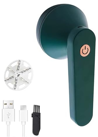 Odoukey Rasoio per Tessuti USB Ricaricabile levapelucchi Rasoio Elettrico per Vestiti mobili Verde