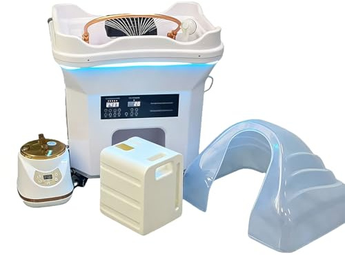 Générique Équipement de Spa Japonais pour la tête 60L + Réservoir d'eaux usées 20L Bac à Shampoing Mobile à Circulation d’Eau Bol à shampoing pour Salon de Fumigation et luminothérapie
