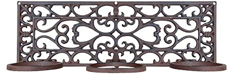 Esschert BPH15 - Macetero de pared para 3 plantas, diseño forjado