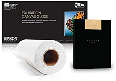 Epson Hot Press Bright Fine Art Paper Roll, 16 Mil, 17 X 50 Ft, Smooth Matte White