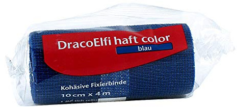 Dracoelfi Haft Color Fixierbinde 10 Cmx4 m Blau