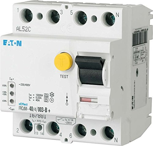 Eaton 168650 numérique Disjoncteur différentiel, 63 A, 4, 30 mA, type G/A