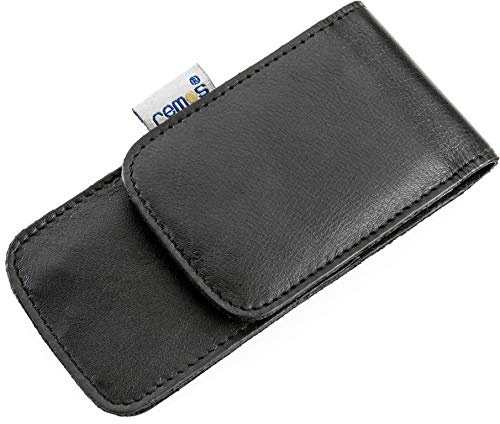 REMOS Nageletui leer aus echtem Leder für 3 Instrumente - schwarz
