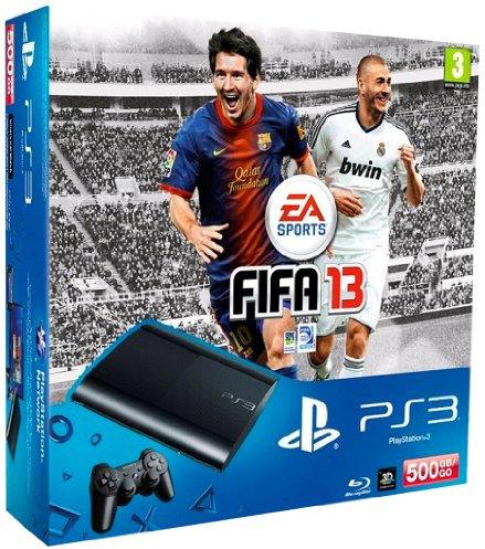Console PS3 Ultra slim 500 Go noire + Fifa 13