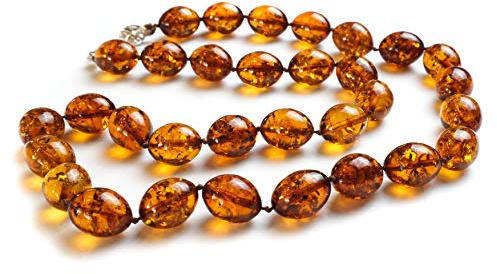 MyBernstein Bernstein Bernstein Kette Oliven 50cm (Bernsteinschmuck 60066A)