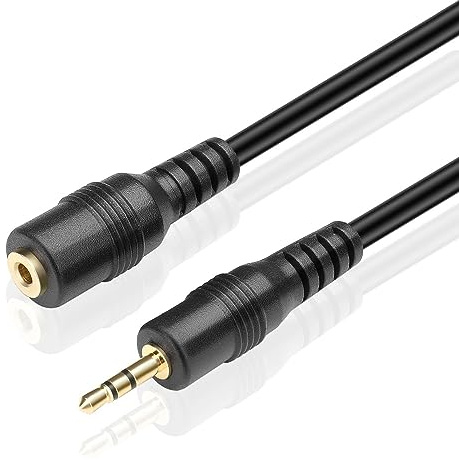 TNP 2.5mm Extension Cable, Male to Female TRS Stereo Audio Cord, 10FT