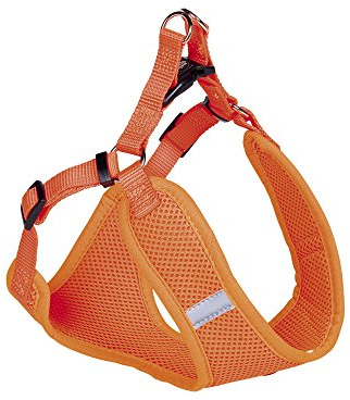 Nobby Geschirr Mesh Reflect, neon orange B: 10mm, L: 33-41cm + 37cm, 1 Stück