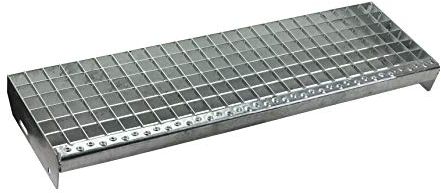 Gitterroststufen 800 x 240 mm | Laufrost, Treppenstufen | Metallgitter Tiefe 240mm MW 33x33 feuerverzinkt