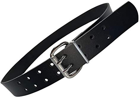 Reuschenbach Ledergürtel Herren Schwarz 40mm, mit Doppeldornschließe aus Metall, robuster Vollrindleder Gürtel für Jeans & Arbeitshosen, Handgefertigt in Deutschland