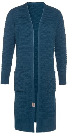 KNIT FACTORY - Jaida Lange Strickjacke - Damen Strickjacke mit Taschen - Cardigan mit Wolle - Hochwertige Qualität