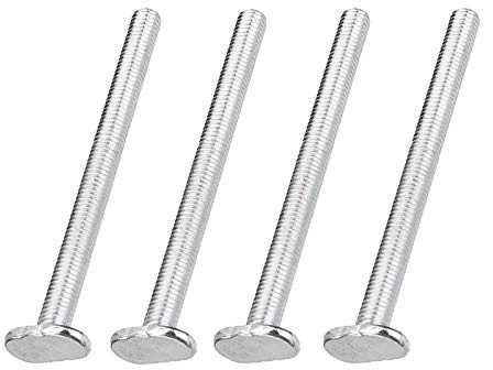 RTWAY Lot de 4 vis coulissantes M8 x 100 mm pour écrou en T, vis équilibrée, outil de fixation pour écrou coulissant pour le travail du bois