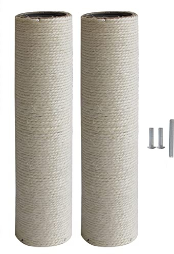 M8 M10 Sisal Ersatzstamm Kratzbaum,Katzenkratzbaum Ersatzteile Stamm,Kratzstamm für Katzen,Ersatzteile für Katzenbaum,Kratzsäule Katzen (30,5 cm x 2 Basic, M8)