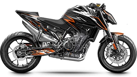 ARider Dekor (Aufkleber) passend für KTM Duke 790 2018-2020 | Classic Edition (Schwarz)