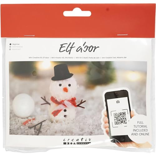 Mini kit de bricolage porte lutin bonhomme de neige 1 pièce creotime'