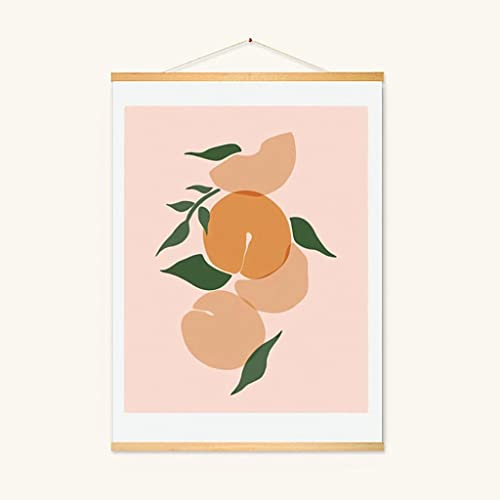 Posterleiste Holz Magnetische Poster Aufhänger Rahmen,Leinwand Wandkunst Poster Und Holz Scroll Hang Wand Dekor Für Wohnzimmer Schlafzimmer Home Office Dekorationen (Color : C, Size : 60X80CM)