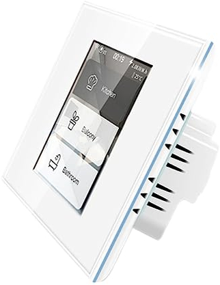 RANRAO WLAN Wandschalter, Smart WLAN Wandschalter, Smart Light Switch Funktioniert 4 in 1, Licht-/Vorhang-3-Gang-Schalter, Arbeitet mit Tuya/Homekit, Weiß
