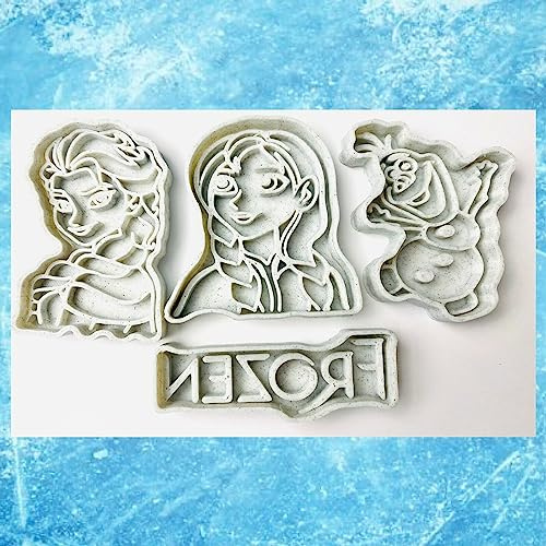 EverythingForCakes Set of 4 Frozen Themed Cookie Cutters