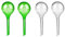 LATRAT 4 palline da irrigazione per piante, 13 x 5 cm, per piante in vaso, auto-irrigazione (bianco e verde