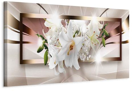 murando - Akustikbild Blumen Lilien Bilder Akustikschaum Hochleistungsschallabsorber Schallschutz Leinwand 1 tlg Wandbild Raumakustik Schalldämmung Abstrakt b-A-0364-b-a