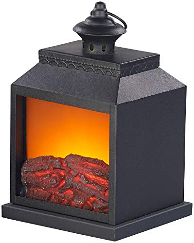 Carlo Milano LED-Elektro-Kamin: Elektro-Deko-Kamin mit Echtflammen-Optik, Versandrückläufer (ohne Heizfunktion, Deko-Elektrokamin mit Flammen, Tischleuchte Batterie)