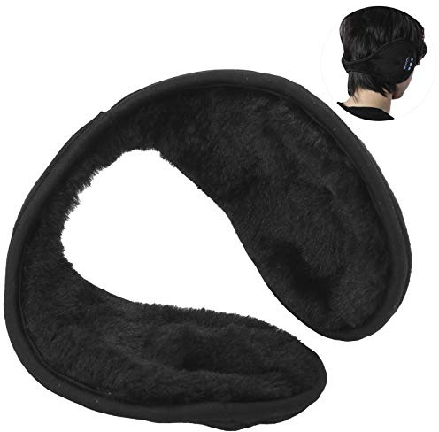 Bluetooth 5.0 Music Earmuffs, Wireless Headphones & Ear Warmers in One, Soft Skin-Friendly & Rechargeable for Music and Warmth, Unisex One-Size for Winter Commuting, Running, Skiing