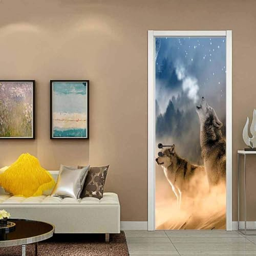 3D Art Adesivi Per Porte Fotomurali Autoadesivi - Animale Del Cielo Stellato 90 X 200 Cm - Decalcomanie Per Porte Peel And Stick Vinyl Impermeabile Carta Da Parati Rimovibile Per Porta - -7V5K3B1