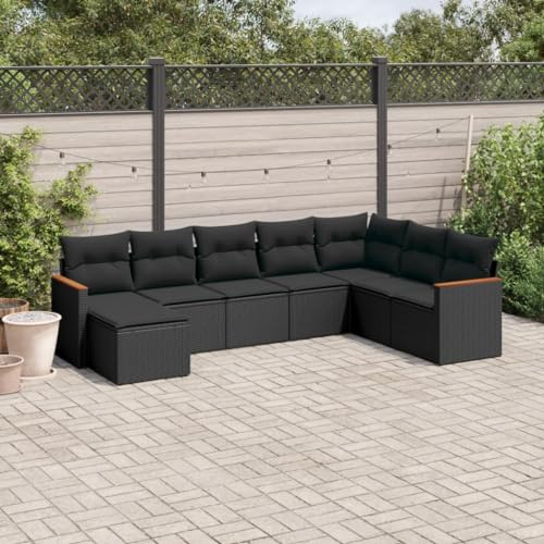 Festnight Loungemöbel Set mit Stauraum Gartenlounge XXL Groß Garten Lounge Rattan Sofa Outdoor Polyrattan Gartensofa Terrasse Terrassenmöbel Gartenmöbel Ecklounge Couch Sitzgarnitur