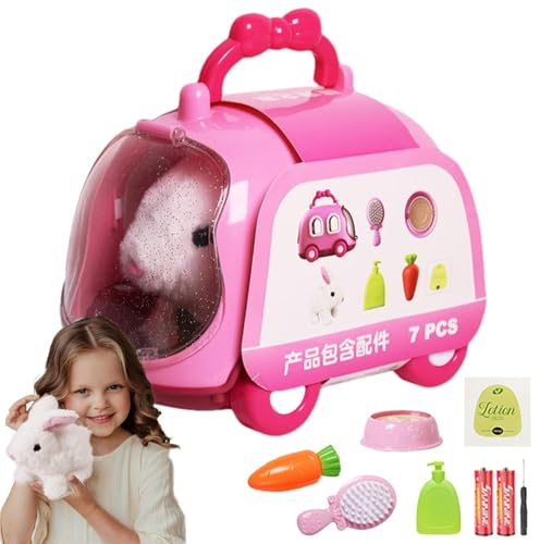 kivrimlarv Jouet Interactif en Peluche, Animaux en Peluche Réalistes, Jouet Qui Aboie, Chat Ronronnant, Jouets en Peluche Réalistes pour