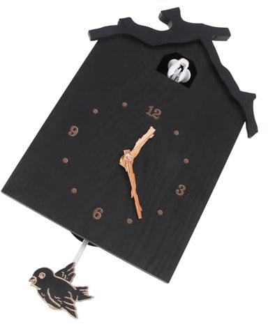 Ciieeo Klassische Wanduhr Holz Elegante Mit Glockenspiel Für Wohnzimmer Zeit Erzählen